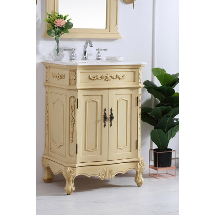 Elegant Danville Vanity Sink Set - Light Antique Beige, L 24" (VF10124LT)