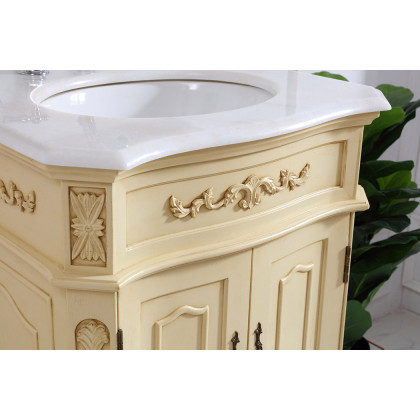 Elegant Danville Vanity Sink Set - Light Antique Beige, L 24" (VF10124LT)