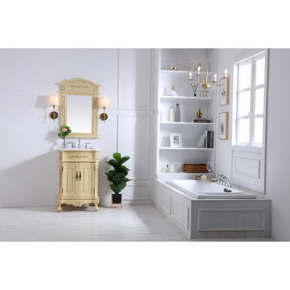 Elegant Danville Vanity Sink Set - Light Antique Beige, L 24" (VF10124LT)