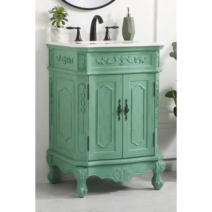 Elegant Danville Vanity Sink Set - Vintage Mint, L 24" (VF10124VM)