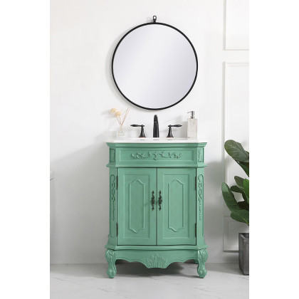 Elegant Danville Vanity Sink Set - Vintage Mint, L 27" (VF10127VM)