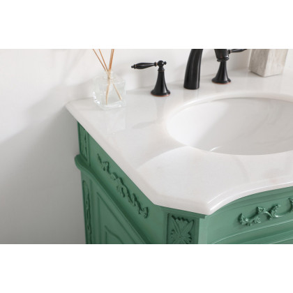 Elegant Danville Vanity Sink Set - Vintage Mint, L 27" (VF10127VM)