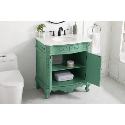 Elegant Danville Vanity Sink Set - Vintage Mint, L 32" (VF10132VM)
