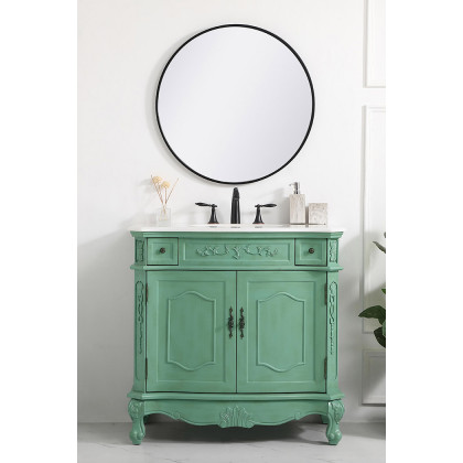 Elegant Danville Vanity Sink Set - Vintage Mint, L 36" (VF10136VM)