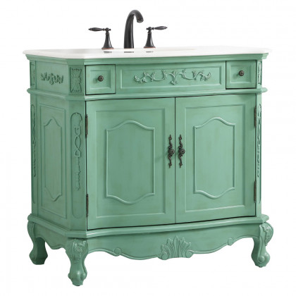 Elegant Danville Vanity Sink Set - Vintage Mint, L 36" (VF10136VM)