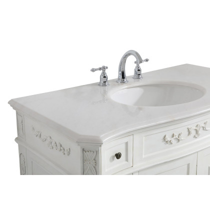 Elegant Danville Wide Vanity Set - Antique White, L 42" (VF10142AW)