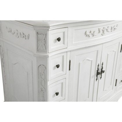 Elegant Danville Wide Vanity Set - Antique White, L 42" (VF10142AW)