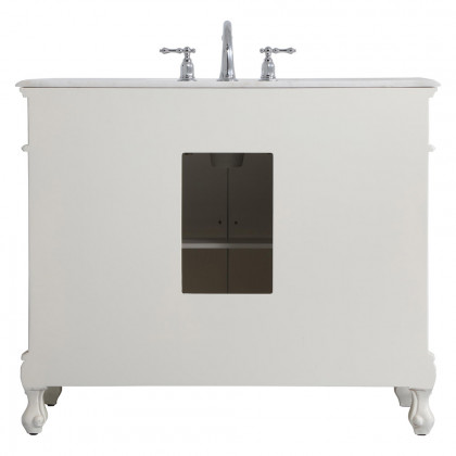 Elegant Danville Wide Vanity Set - Antique White, L 42" (VF10142AW)