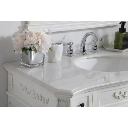 Elegant Danville Wide Vanity Set - Antique White, L 42" (VF10142AW)