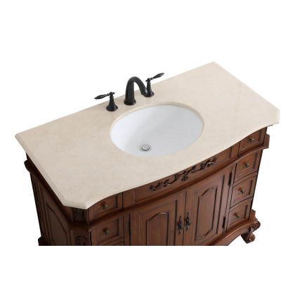 Elegant Danville Wide Vanity Set - Teak, L 42" (VF10142TK)