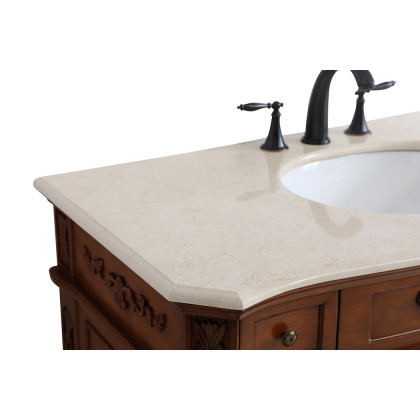 Elegant Danville Wide Vanity Set - Teak, L 42" (VF10142TK)