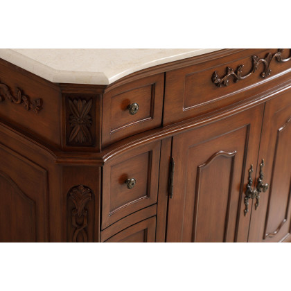 Elegant Danville Wide Vanity Set - Teak, L 42" (VF10142TK)