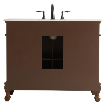 Elegant Danville Wide Vanity Set - Teak, L 42" (VF10142TK)
