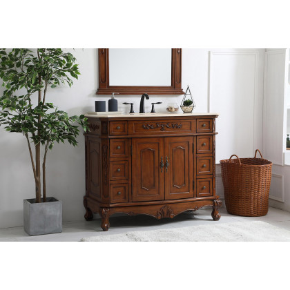 Elegant Danville Wide Vanity Set - Teak, L 42" (VF10142TK)