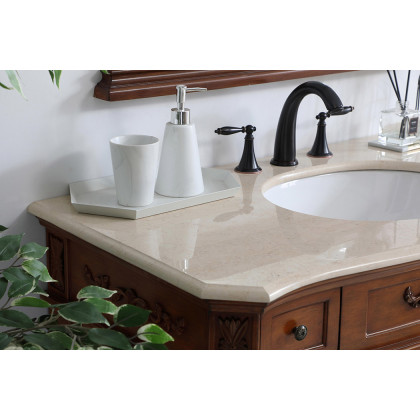 Elegant Danville Wide Vanity Set - Teak, L 42" (VF10142TK)