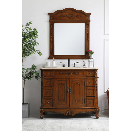 Elegant Danville Wide Vanity Set - Teak, L 42" (VF10142TK)
