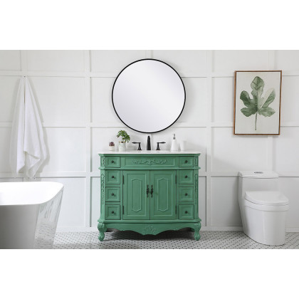 Elegant Danville Wide Vanity Set - Vintage Mint, L 42" (VF10142VM)