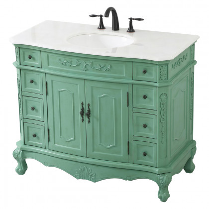 Elegant Danville Wide Vanity Set - Vintage Mint, L 42" (VF10142VM)