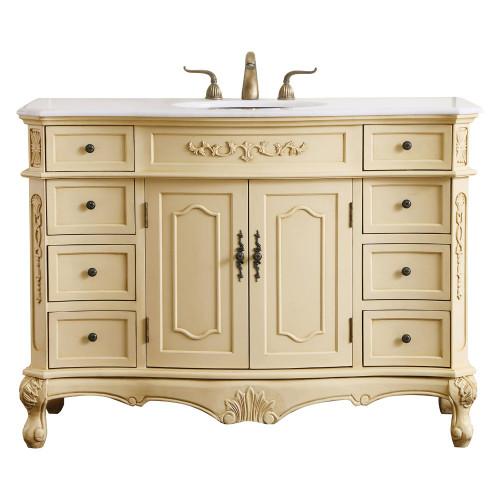 Elegant Danville Wide Vanity Set - Light Antique Beige, L 48" (VF10148LT)