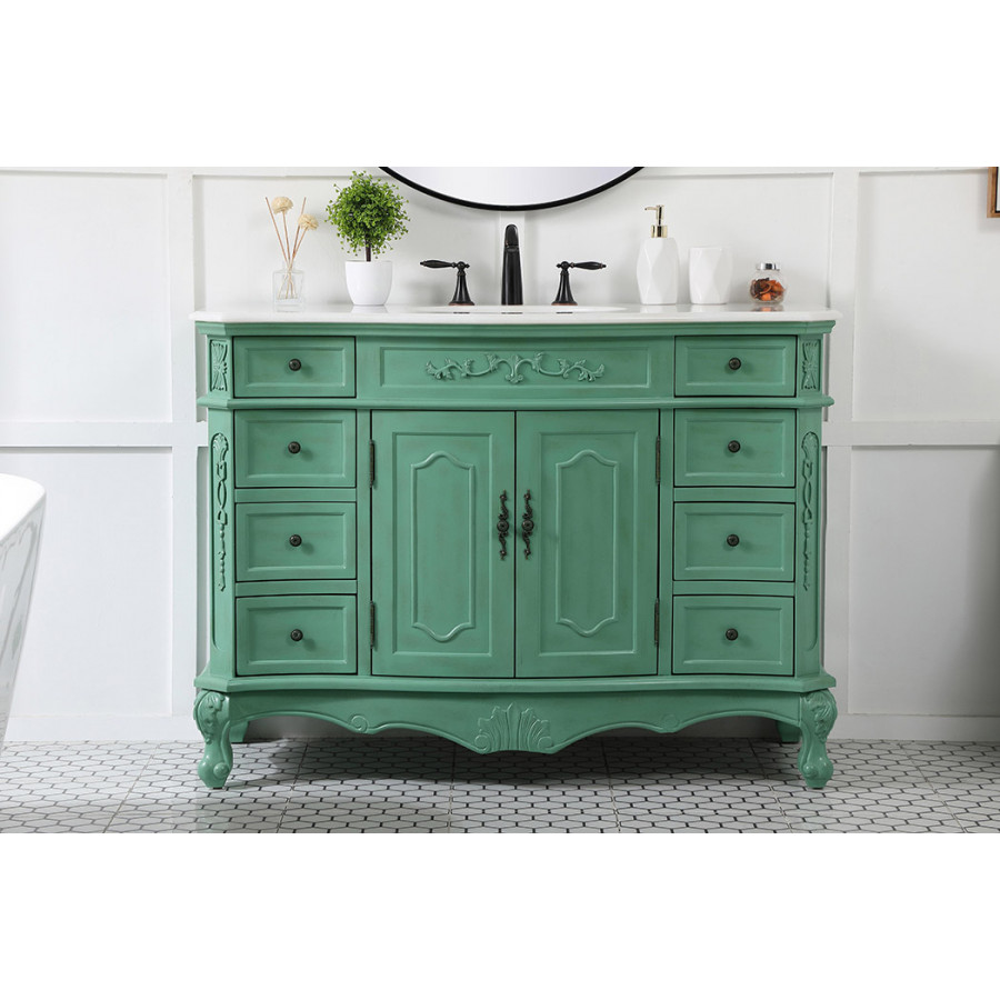 Elegant Danville Wide Vanity Set - Vintage Mint, L 48" (VF10148VM)