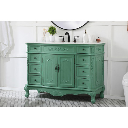 Elegant Danville Wide Vanity Set - Vintage Mint, L 48" (VF10148VM)