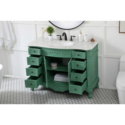 Elegant Danville Wide Vanity Set - Vintage Mint, L 48" (VF10148VM)
