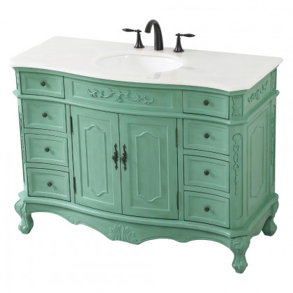 Elegant Danville Wide Vanity Set - Vintage Mint, L 48" (VF10148VM)
