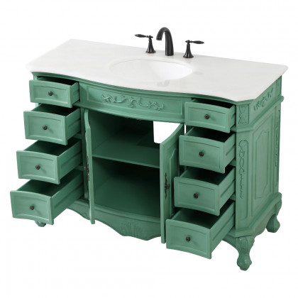 Elegant Danville Wide Vanity Set - Vintage Mint, L 48" (VF10148VM)