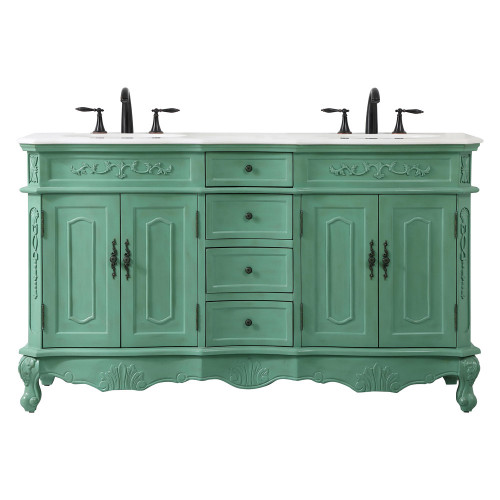 Elegant Danville Double Vanity Sink Set - Vintage Mint (VF10160DVM)