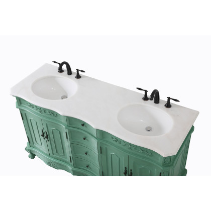 Elegant Danville Double Vanity Sink Set - Vintage Mint (VF10160DVM)