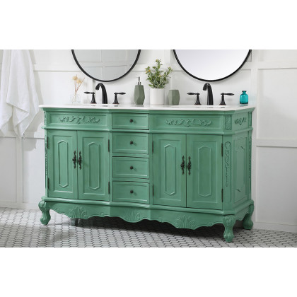 Elegant Danville Double Vanity Sink Set - Vintage Mint (VF10160DVM)
