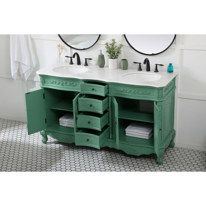 Elegant Danville Double Vanity Sink Set - Vintage Mint (VF10160DVM)