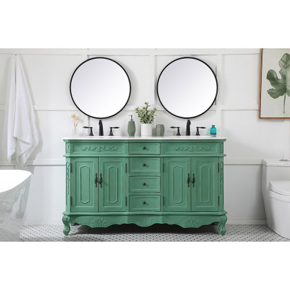 Elegant Danville Double Vanity Sink Set - Vintage Mint (VF10160DVM)