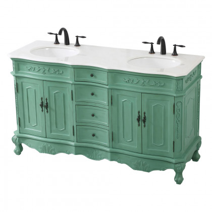 Elegant Danville Double Vanity Sink Set - Vintage Mint (VF10160DVM)