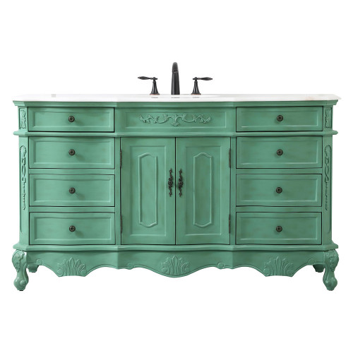 Elegant Danville Single Vanity Sink Set - Vintage Mint (VF10160VM)