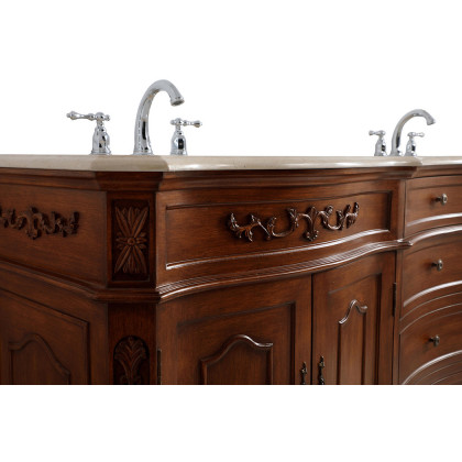 Elegant Danville Double Vanity Sink Set - Teak (VF10172DTK)
