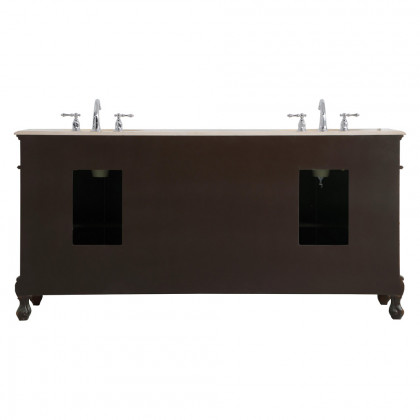 Elegant Danville Double Vanity Sink Set - Teak (VF10172DTK)