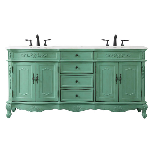 Elegant Danville Double Vanity Sink Set - Vintage Mint (VF10172DVM)