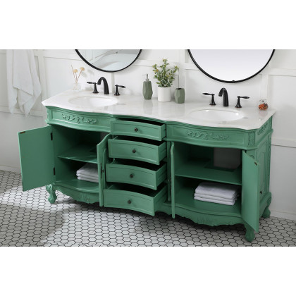 Elegant Danville Double Vanity Sink Set - Vintage Mint (VF10172DVM)
