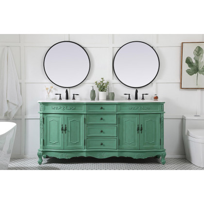 Elegant Danville Double Vanity Sink Set - Vintage Mint (VF10172DVM)