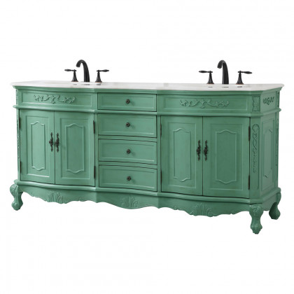 Elegant Danville Double Vanity Sink Set - Vintage Mint (VF10172DVM)