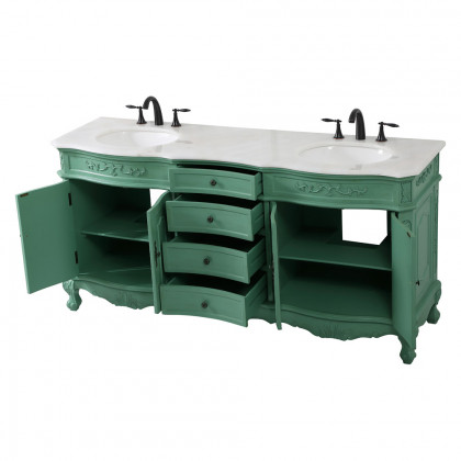 Elegant Danville Double Vanity Sink Set - Vintage Mint (VF10172DVM)