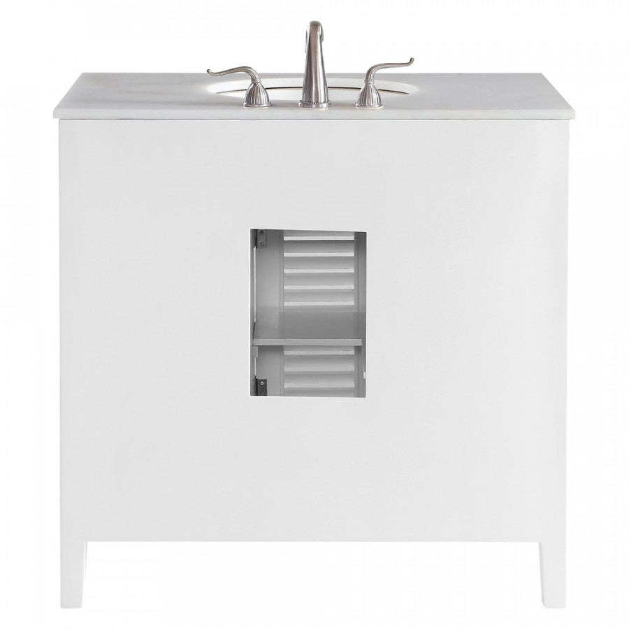 Elegant Cape Cod 36" Free Standing Single Bathroom Vanity Set - White (VF10436WH)