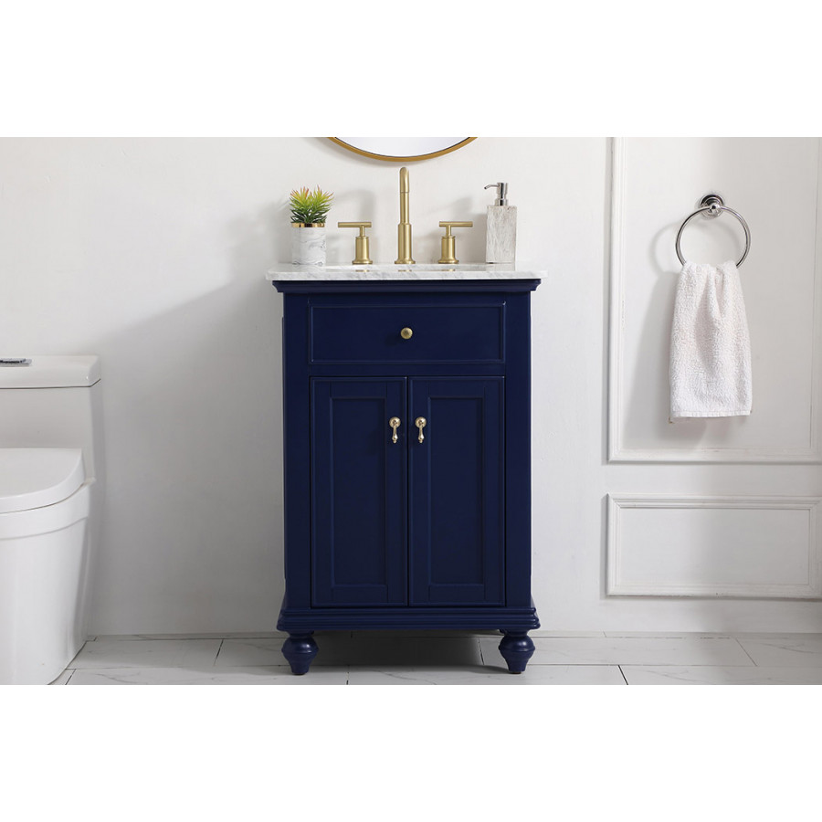 Elegant Otto 24" Single Bathroom Vanity Set - Blue (VF12324BL)