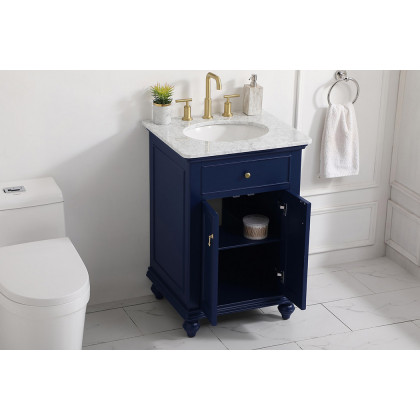 Elegant Otto 24" Single Bathroom Vanity Set - Blue (VF12324BL)