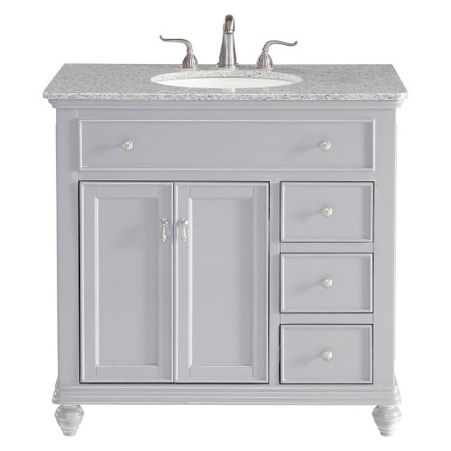 Elegant Otto Single Bathroom Vanity Set - Gray, L 36" (VF12336GR)