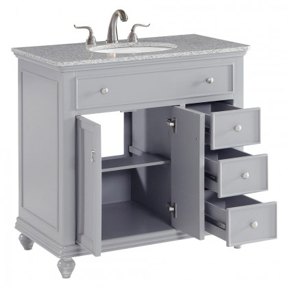 Elegant Otto Single Bathroom Vanity Set - Gray, L 36" (VF12336GR)