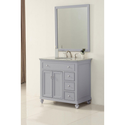Elegant Otto Single Bathroom Vanity Set - Gray, L 36" (VF12336GR)