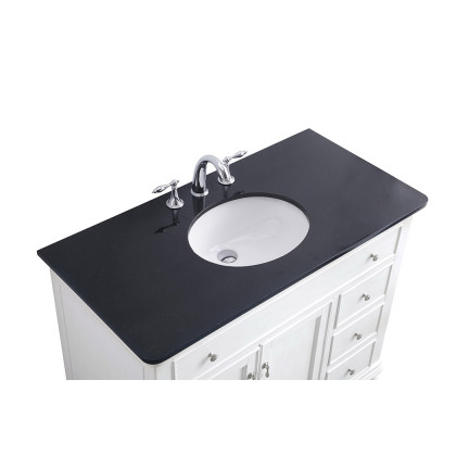 Elegant Otto Single Bathroom Vanity Set - Antique White, L 42" (VF12342AW)