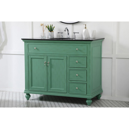 Elegant Otto Single Bathroom Vanity Set - Vintage Mint, L 42" (VF12342VM)